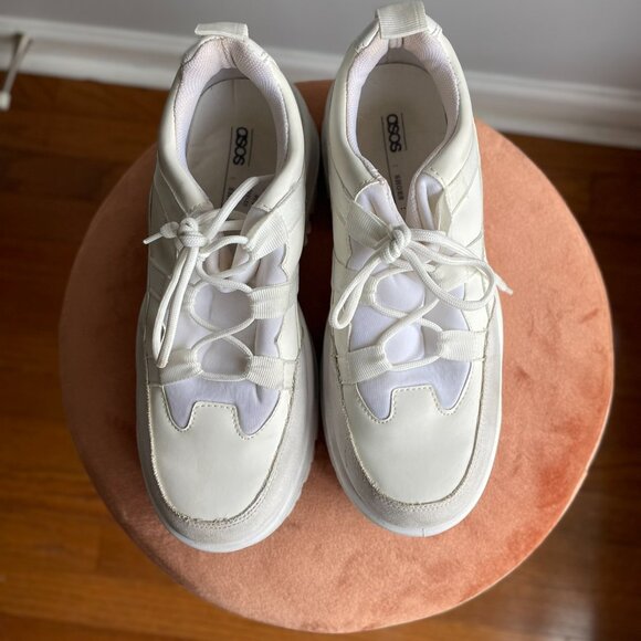 ASOS • White Chunky Platform Sneakers Size 38 / US 5 - Picture 6 of 10